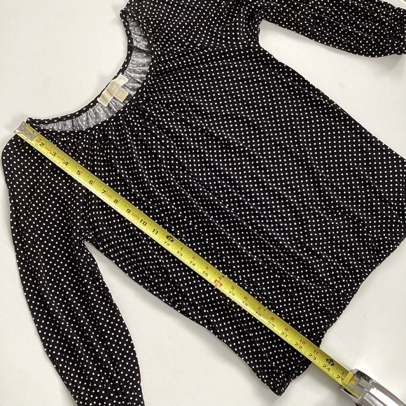 Michael Kors Black and White Polka Dot Top - Picture 10 of 10